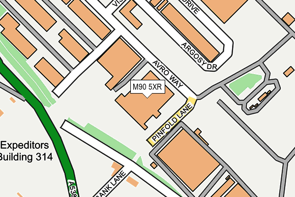 M90 5XR map - OS OpenMap – Local (Ordnance Survey)