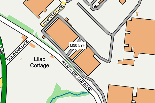 M90 5YF map - OS OpenMap – Local (Ordnance Survey)