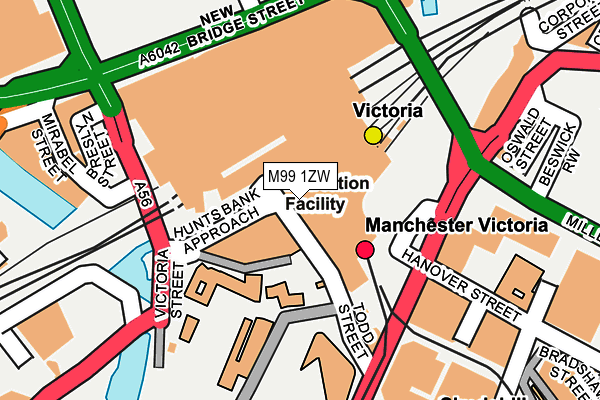 M99 1ZW map - OS OpenMap – Local (Ordnance Survey)