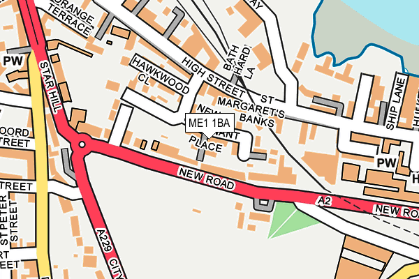 ME1 1BA map - OS OpenMap – Local (Ordnance Survey)