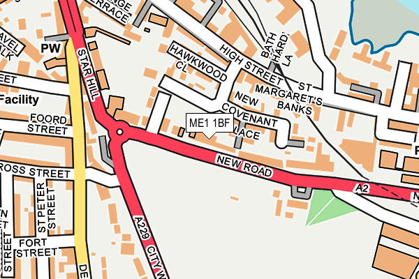 ME1 1BF map - OS OpenMap – Local (Ordnance Survey)