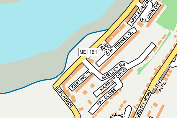 ME1 1BH map - OS OpenMap – Local (Ordnance Survey)