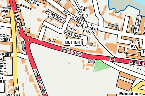 ME1 1BN map - OS OpenMap – Local (Ordnance Survey)