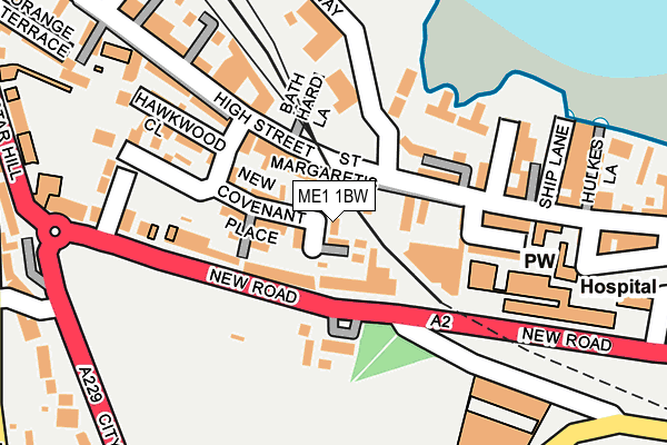 ME1 1BW map - OS OpenMap – Local (Ordnance Survey)