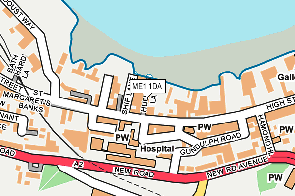 ME1 1DA map - OS OpenMap – Local (Ordnance Survey)