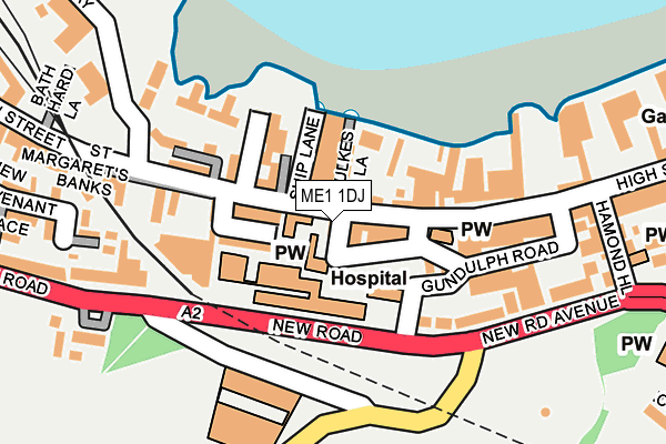 ME1 1DJ map - OS OpenMap – Local (Ordnance Survey)