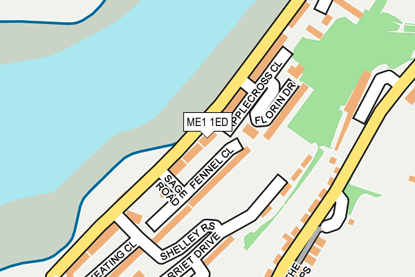ME1 1ED map - OS OpenMap – Local (Ordnance Survey)