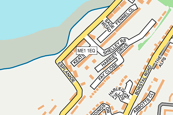 ME1 1EQ map - OS OpenMap – Local (Ordnance Survey)