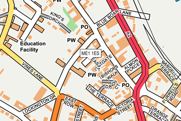 ME1 1ES map - OS OpenMap – Local (Ordnance Survey)