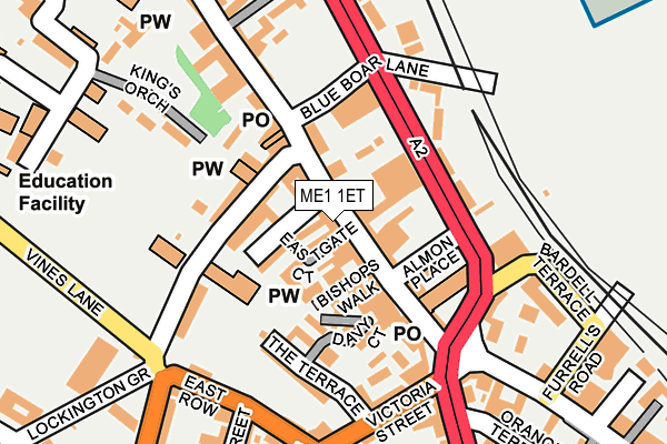 ME1 1ET map - OS OpenMap – Local (Ordnance Survey)