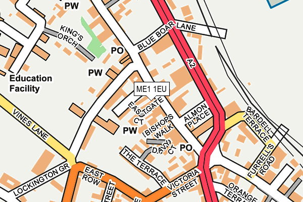 ME1 1EU map - OS OpenMap – Local (Ordnance Survey)
