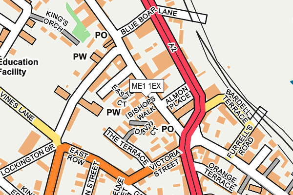 ME1 1EX map - OS OpenMap – Local (Ordnance Survey)