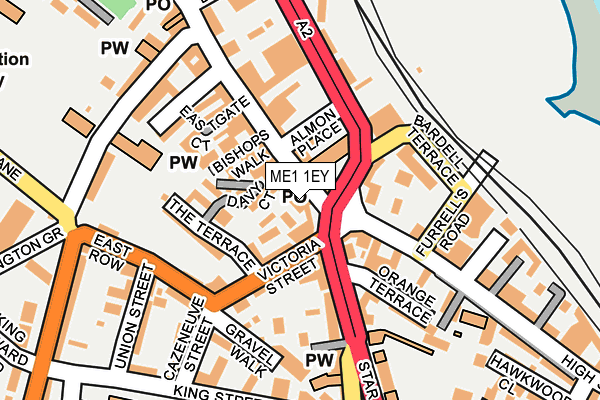 ME1 1EY map - OS OpenMap – Local (Ordnance Survey)