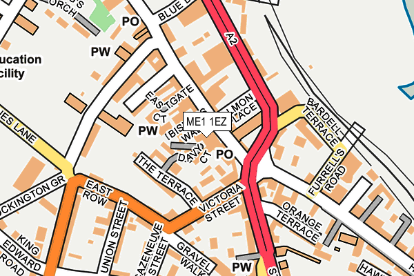 ME1 1EZ map - OS OpenMap – Local (Ordnance Survey)