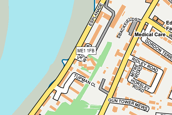 ME1 1FB map - OS OpenMap – Local (Ordnance Survey)