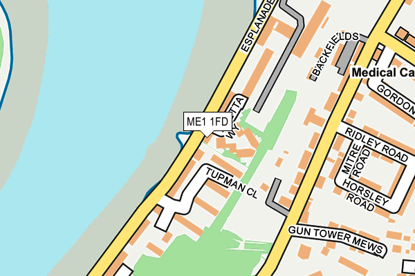ME1 1FD map - OS OpenMap – Local (Ordnance Survey)