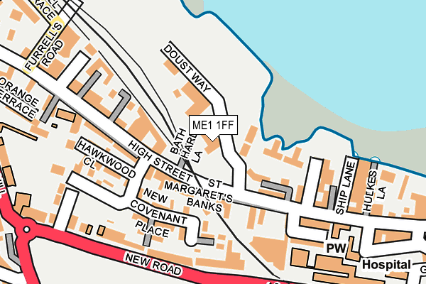 ME1 1FF map - OS OpenMap – Local (Ordnance Survey)