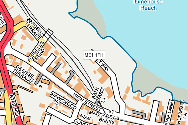 ME1 1FH map - OS OpenMap – Local (Ordnance Survey)