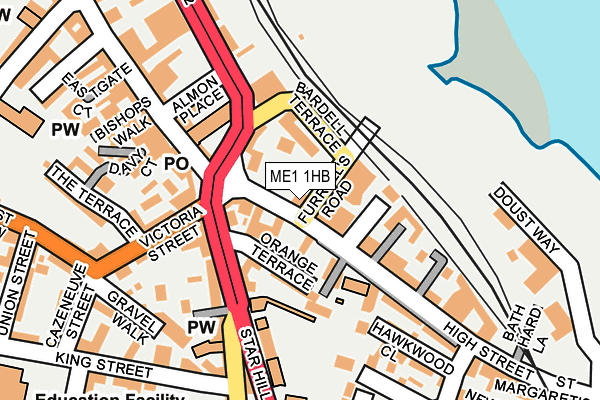 ME1 1HB map - OS OpenMap – Local (Ordnance Survey)