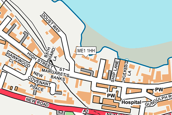 ME1 1HH map - OS OpenMap – Local (Ordnance Survey)