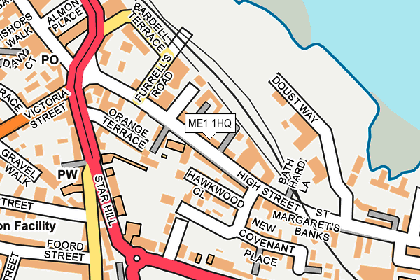 ME1 1HQ map - OS OpenMap – Local (Ordnance Survey)