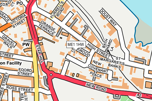 ME1 1HW map - OS OpenMap – Local (Ordnance Survey)