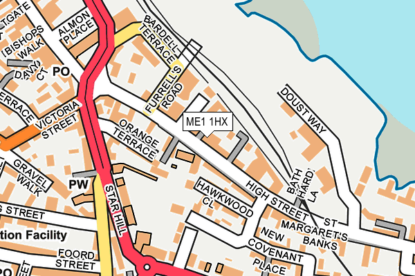 ME1 1HX map - OS OpenMap – Local (Ordnance Survey)