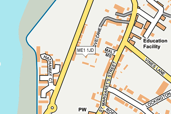ME1 1JD map - OS OpenMap – Local (Ordnance Survey)