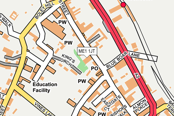 ME1 1JT map - OS OpenMap – Local (Ordnance Survey)