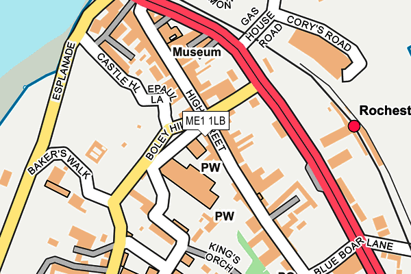 ME1 1LB map - OS OpenMap – Local (Ordnance Survey)