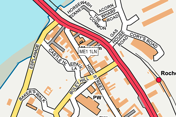 ME1 1LN map - OS OpenMap – Local (Ordnance Survey)