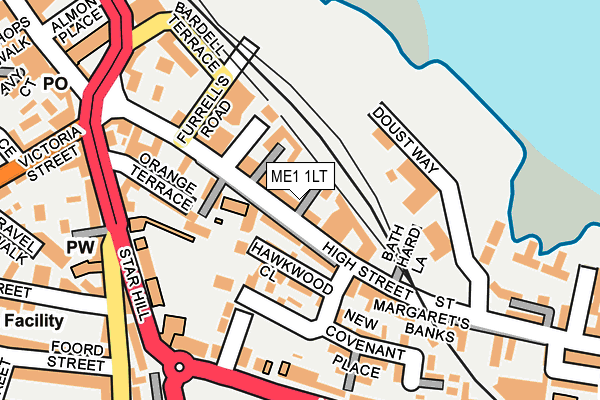 ME1 1LT map - OS OpenMap – Local (Ordnance Survey)