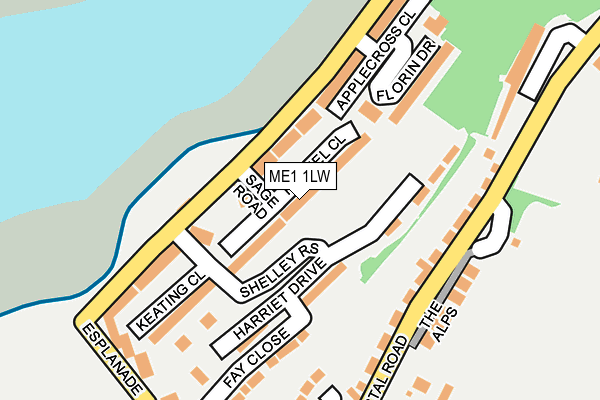 ME1 1LW map - OS OpenMap – Local (Ordnance Survey)