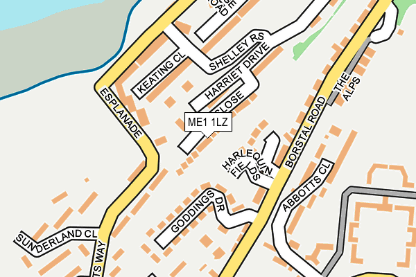 ME1 1LZ map - OS OpenMap – Local (Ordnance Survey)