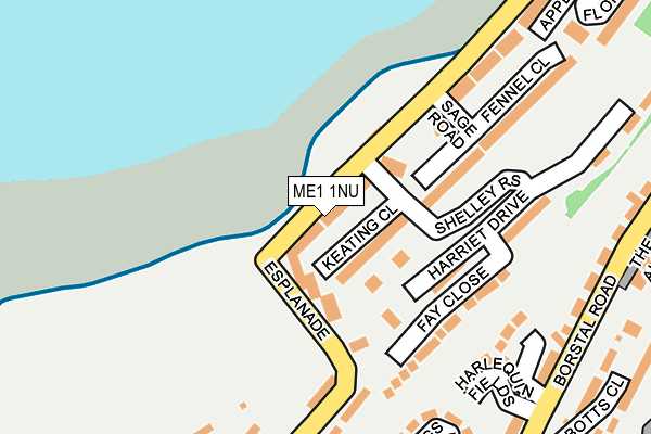 ME1 1NU map - OS OpenMap – Local (Ordnance Survey)