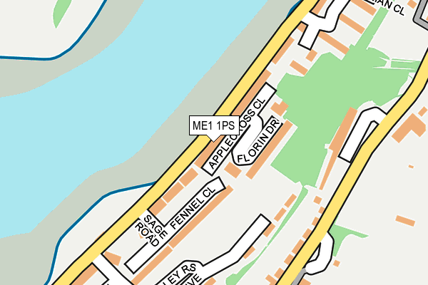 ME1 1PS map - OS OpenMap – Local (Ordnance Survey)