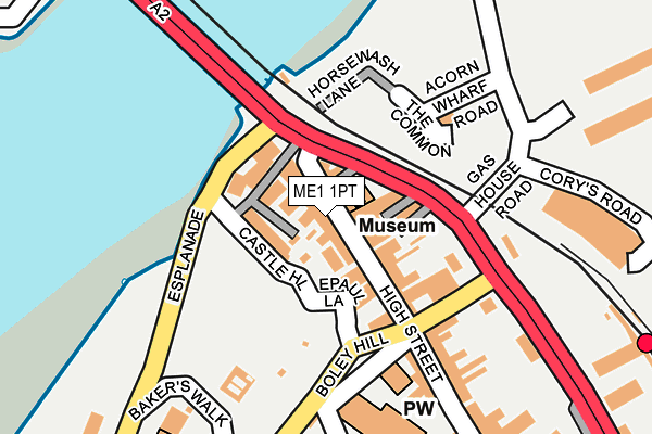 ME1 1PT map - OS OpenMap – Local (Ordnance Survey)
