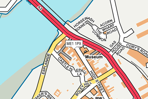 ME1 1PX map - OS OpenMap – Local (Ordnance Survey)