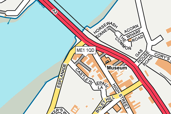 ME1 1QD map - OS OpenMap – Local (Ordnance Survey)