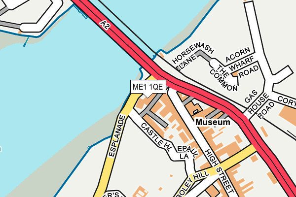 ME1 1QE map - OS OpenMap – Local (Ordnance Survey)