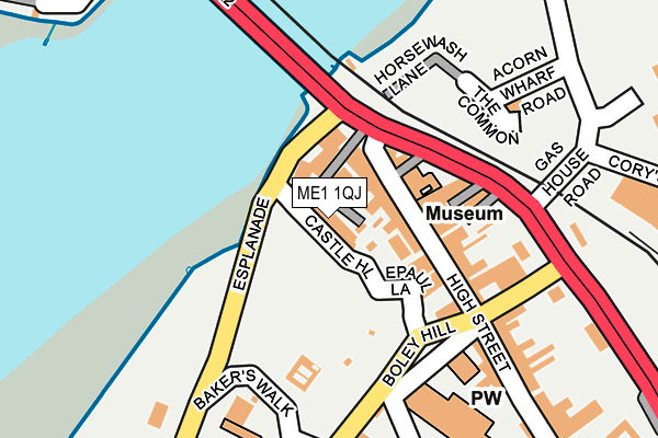 ME1 1QJ map - OS OpenMap – Local (Ordnance Survey)