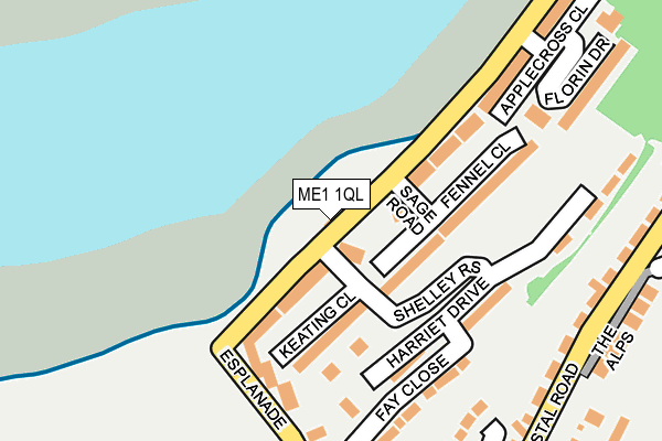 ME1 1QL map - OS OpenMap – Local (Ordnance Survey)