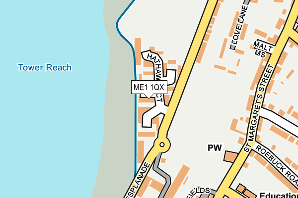 ME1 1QX map - OS OpenMap – Local (Ordnance Survey)