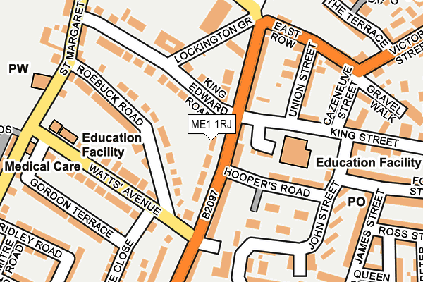 ME1 1RJ map - OS OpenMap – Local (Ordnance Survey)