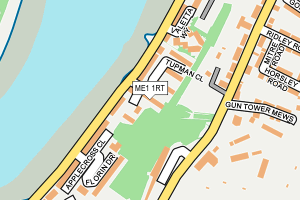 ME1 1RT map - OS OpenMap – Local (Ordnance Survey)