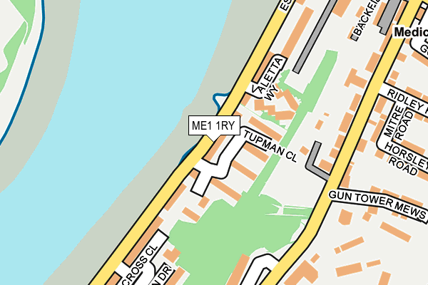 ME1 1RY map - OS OpenMap – Local (Ordnance Survey)