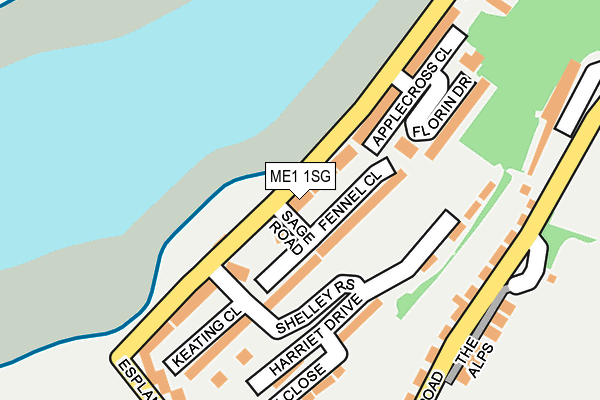 ME1 1SG map - OS OpenMap – Local (Ordnance Survey)