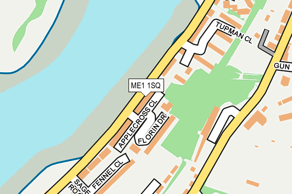 ME1 1SQ map - OS OpenMap – Local (Ordnance Survey)