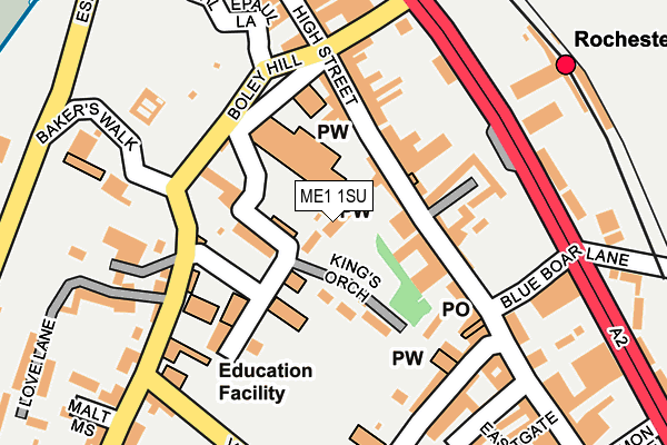 ME1 1SU map - OS OpenMap – Local (Ordnance Survey)