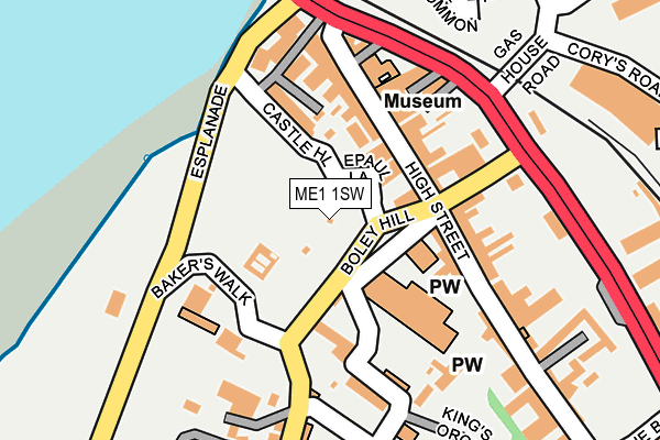 ME1 1SW map - OS OpenMap – Local (Ordnance Survey)